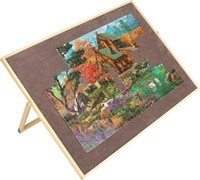 Lavievert Adjustable Wooden Puzzle Board Easel