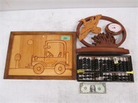 Vintage Wood Themed Collectibles - Abacus &