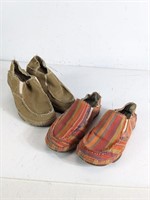 (2) Tony Lama Women's Canvas Shoes