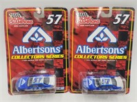 Two 2001 Racing Champions Albertsons 57 Diecasts
