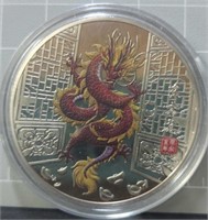 Red dragon challenge coin