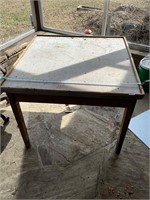 Vintage pecan shelling table