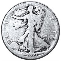 1921-S Walking Liberty Half Dollar NICELY CIRC