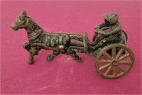 Vintage Cast Iron Horse and Jockey