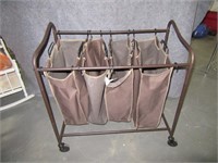 32" Rolling 4way Laundry Basket Organizer