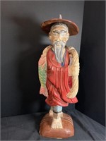 Age Carved Wood Asian Statue