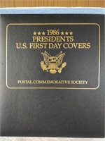 1986 Presidents U.S. First Day Covers Postal