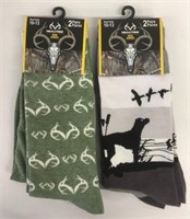 4 New Pairs Realtree Mens Size 10-13 Socks