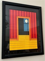 T - MONT PETIT 1971 LTD ED FRAMED ART 35X29"