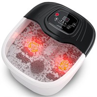 RIGHTMELL Foot Spa Bath Massager with Heat, Bubble
