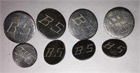 Group Of Sterling Silver Buttons