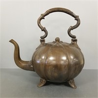 Huge bronze tea kettle - 19" wide x 20" high