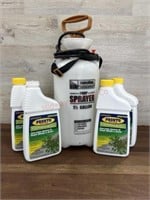 1.5 gallon pump sprayer & 4 quarts vegetation
