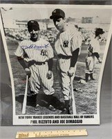 Autographed Phil Rizzuto Yankees Baseball Poster