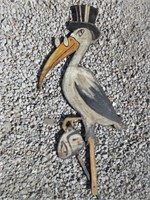 Folk Art Stork Sign