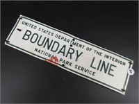 National Park Service Boundary Sign