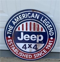 30" JEEP The American Legend Metal Sign Not Old
