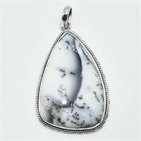 Silver Dendrite Opal(19.95ct) Pendant