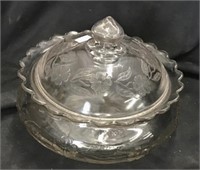 Clear Glass Covered Dish