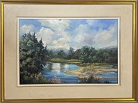 PRETTY JOAN ROBERTSON BROWN SIGNED OIL ON CANVAS
