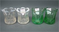 Four Jefferson Glass Co. Iris Meander Toothpicks