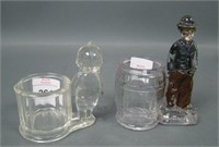 Two Vintage Figural Candy Containers