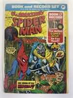 The Amazing Spiderman Book and 45 RPM Record Set