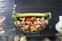 LARGE COLORFUL POTTERY BOWL
