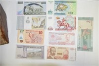 9 Foreign Uncirculated Notes