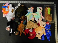 Lot of Beanie Babies ,Bears, Crab, Dog