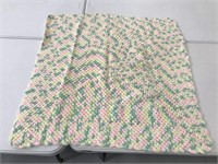 Colorful crocheted baby blanket