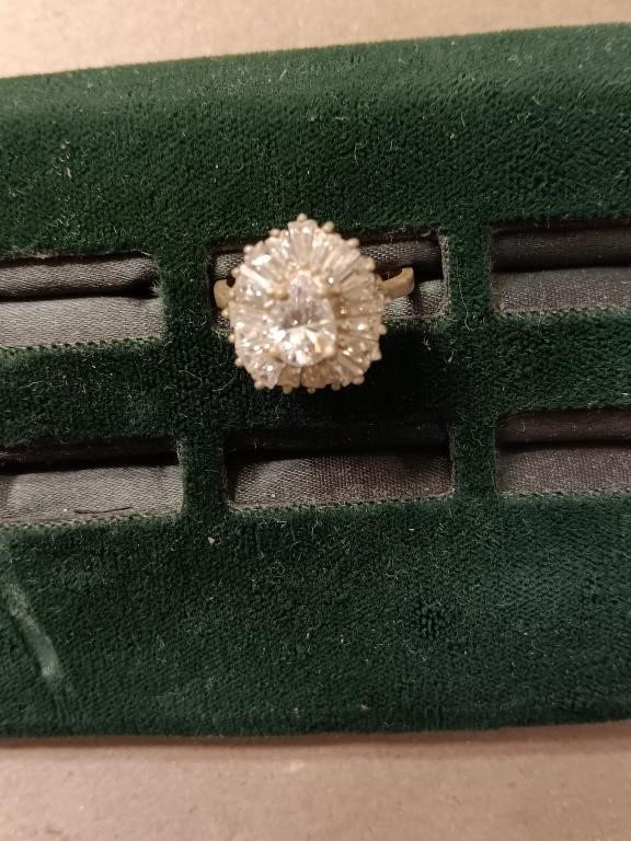 Starting silver ring with cz size 7.5