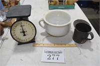 Scale, Chamber Pot, & Cup