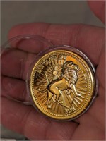 New John Wick movie prop Adjudicator gold coin in