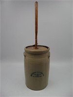 3 Gal. Macomb Pottery Co. Stoneware Churn