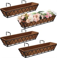 Mifoci 4 Pack Window Railing Planter 30 Inch