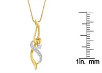 10K Gold Diamond Palm Tree Pendant Necklace