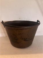Vintage/Antique Copper/Brass Handled Farm Bucket