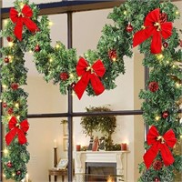 9 Foot Lighted Christmas Garland with 50 LED