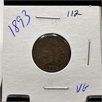 1893 INDIAN HEAD PENNY CENT