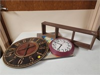 2 Clocks and Shelf