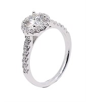 925S1.0ct Moissanite Diamond Ring