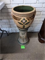 Roseville Mystique Jardinere and Pedestal - 28"