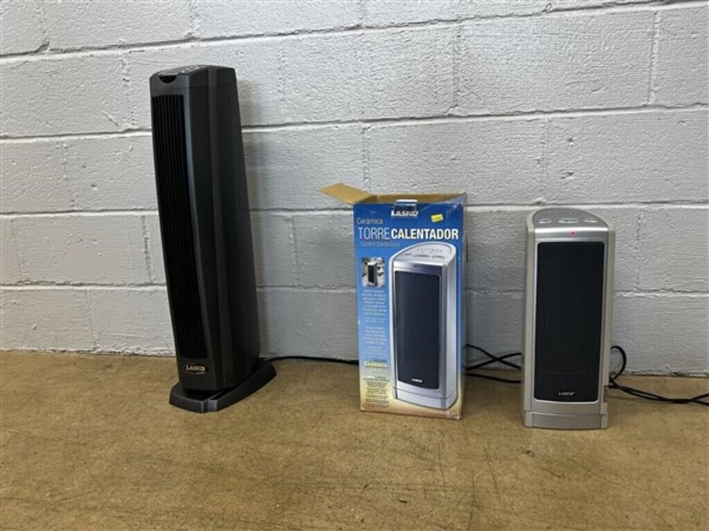 (2) Lasko Tower Heaters