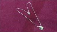 LADIES .925 STERLING STAR NECKLACE 20"