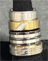 (AW) Stainless Steel Rings Biggest Is Size 12
