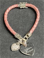 (AW) Sisters Forever Bracelet Silver Color Charms