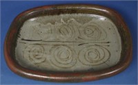 Brown glaze pottery bowl