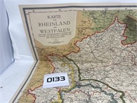 Old map of Rheinland and Westfalen