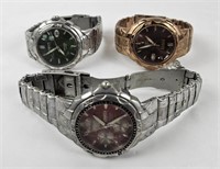 3 Dakota Steel Spider Wristwatches